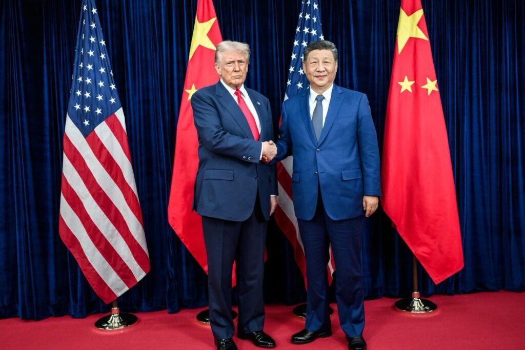 **United States President Donald Trump** and **Chinese President Xi Jinping** met in **Busan, South Korea**, for their first face-to-face meeting since 2019